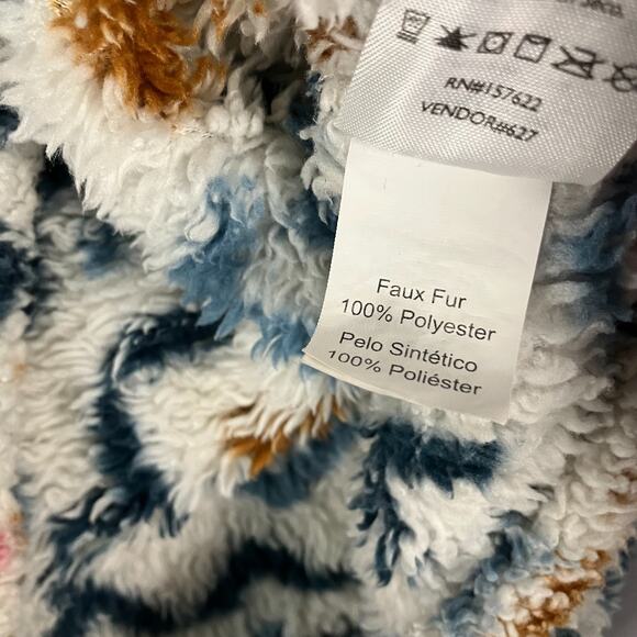 Eddie Bauer Women’s Large Sherpa Fleece Pullover Aztec Print 1/4 Zip Winter Jack - Picture 9 of 12